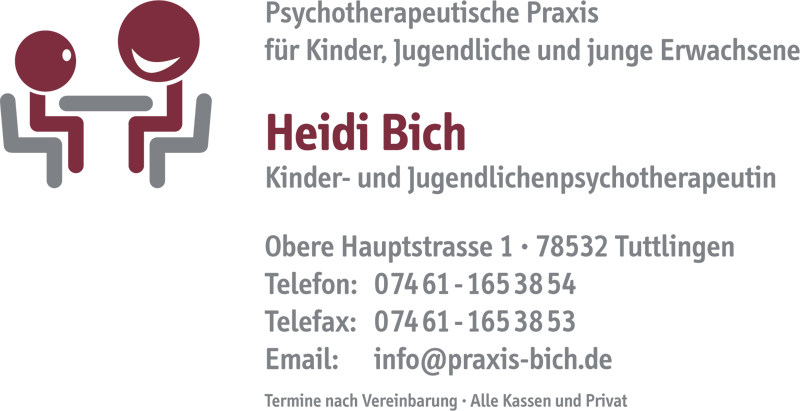 Heidi Bich, Kinder- und Jugendlichenpsychotherapeutin. Psychotherapeutische Praxis für Kinder, Jugendliche und junge Erwachsene in Tuttlingen